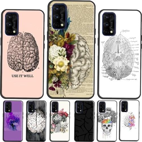 Anatomy Brain Cover For OnePlus 9 Pro 7 8 Nord 9R 7T 8T Phone Case For Realme 6 7 8 Pro Q3 GT Neo C3 C21