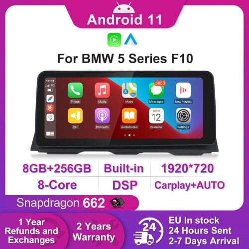 Fellostar 12.3''Android 11 8+256G Car multimedia Player For BMW 5 Series F10/F11/520 2011-2016 CIC/NBT System Wireless carplay