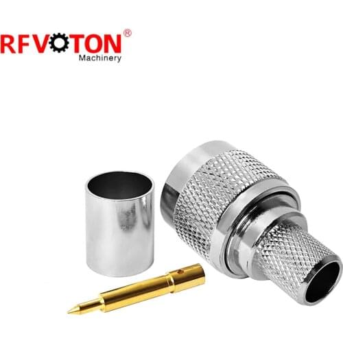 Free shipping 10pieces RF Coaxial Connector N male plug for RG8 7DFB 8DFB H1000 Cable