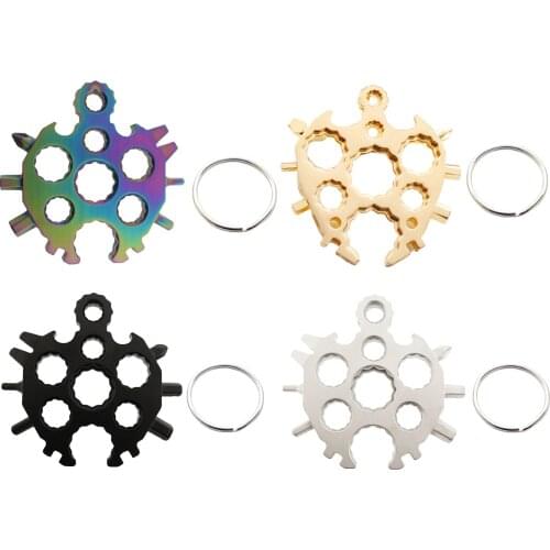 20 in 1 Pockets Snowflake Multi Tool Phillips/Slotted Screwdriver Key Chain