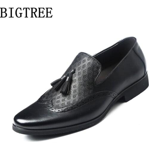 Brogue Shoes Men Leather Dress Formal Shoes Men Classic Vestidos Loafers Men Wedding Shoes Erkek Ayakkabi Zapatillas De Hombre