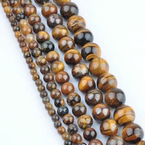 Wholesale 4 6 8 10 12mm Natural Stone Space Loose Beads Jewelry Making DIY Charms New For Necklace Bracelet Round