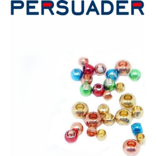 PERSUADER 100 pcs/set fly tying 5colors beads nymph bead head John bugs pupa head for slamon fishing tube fly streamer material