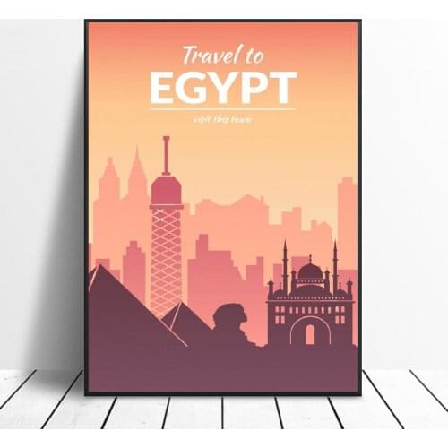 Egypt Canvas Travel poster Wall Art Pictures for Living Room Home Decor No Frame