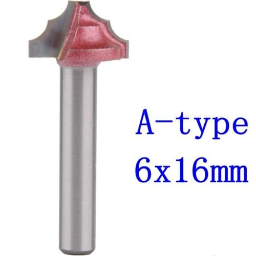 1pcs A-6*16mm(Shank*Blade Width)3D Lace Woodworking CNC Engraving Machine Milling Knife,Wood Cutter Router Bit Knives