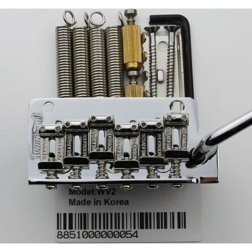 New Wilkinson WV2 ST Tremolo Bridge Guitar Bridge System Bent Steel Saddles Chrome