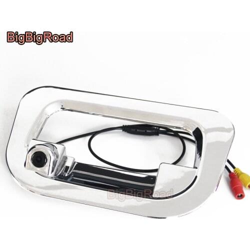 BigBigRoad For Toyota Hilux Vigo Pickup 2004--2013 2014 2015 Car HD Rear View Parking Track Handle Camera