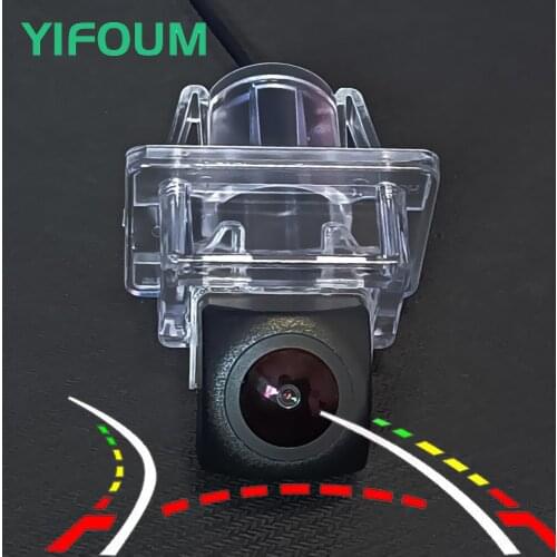 AHD Fisheye Starlight Dynamic Trajectory Car Rear View Camera For Mercedes-Benz C Class W204 C180 C200 C280 C300 C350 2007-2014