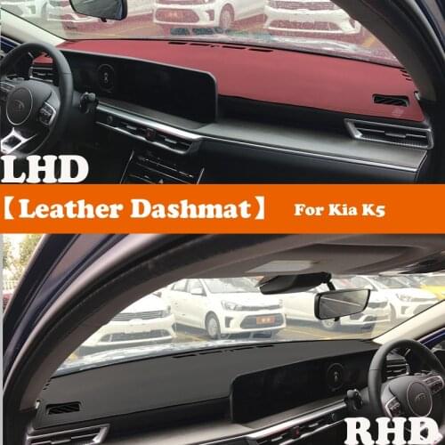 Leather Dashmat Accessories Car-Styling Dashboard Covers Pad Dash Mat Sunshade Carpet For Kia Optima k5 DL3 G5 2020 2021