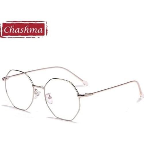 Polygon Women Vintage Eyewear Round Men Titanium Prescription Optical Frame Fashion Retro Glasses