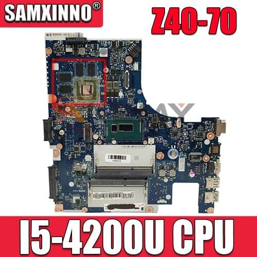 NM-A273 forZ40-70 Laptop Motherboard CPU:I5-4200U Number FRU:SB20F61581 SB20F61557 SB20F61639 SB20F61561 SB20F61549 SB20F61642