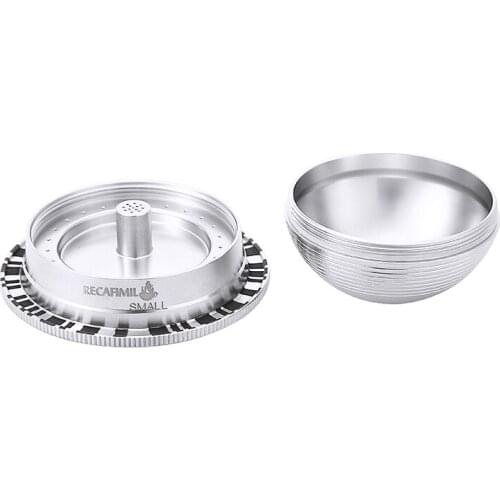 Silver Convenient Reusable Stainless Steel Refillable Coffee Capsules Pods Tamper Filter Coffee Utensils