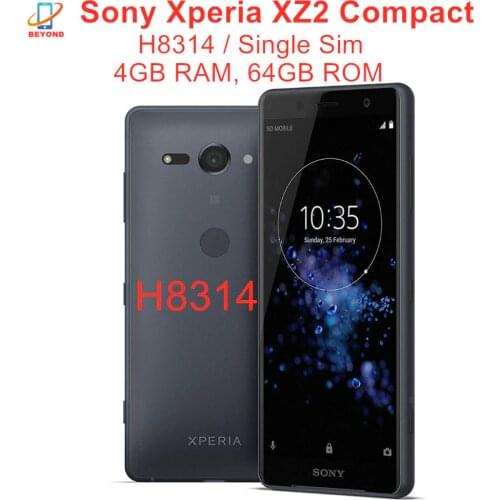 Sony Xperia XZ2 Compact H8314 Mobile Phone 4G LTE 5.0" Snapdragon 845 Octa Core 4GB RAM 64GB ROM NFC Original Cell phone