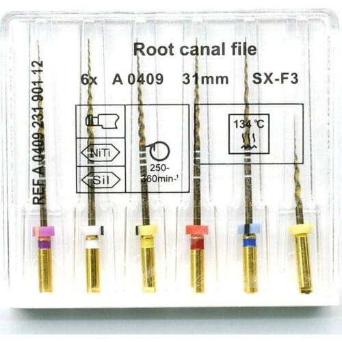 Dental gold flexible files endo rotary files gold heat activation engine files nickel titainium instrument dentistry