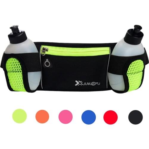Trail Dual Pocket Running Bag Marathon Running Waist Belt For Phone Men Sports Fanny Pack Fitness Waist Pack Water Bottle
