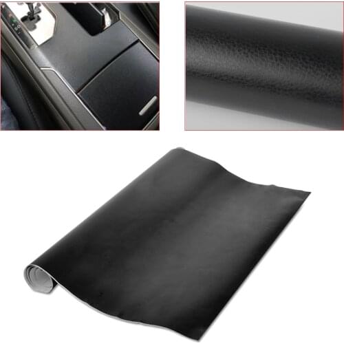 150 x 50cm Car Vehicle Interior Black Imitation Leather Texture Film Wrap Sheet Roll Sticker Decal