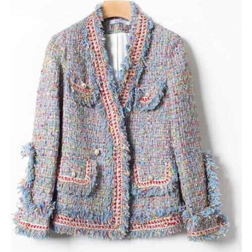Small Fragrance Coat Womens 2021 Spring Fried Street Short Autumn Winter Celebrity French Tweed Early Spring Top Winter