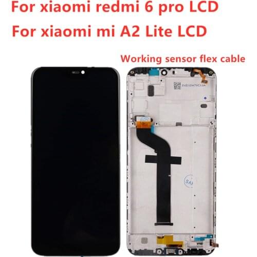 LCD display For Xiaomi Mi A2 Lite 5.84 inch touch screen digitizer assembly For Xiaomi Redmi 6 Pro Frame With Free Tools
