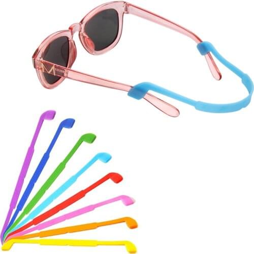 1 Pcs Candy Color Elastic Silicone Eyeglasses Straps Sunglasses Chain Sports Anti-Slip String Glasses Ropes Band Cord Holder