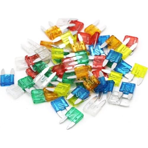 Rc Tool 60pcs Mixed Mini Blade Fuse Zinc Alloy and Plastic Material 5A 10A 15A 20A 25 30A AMP Set For Auto Car Truck