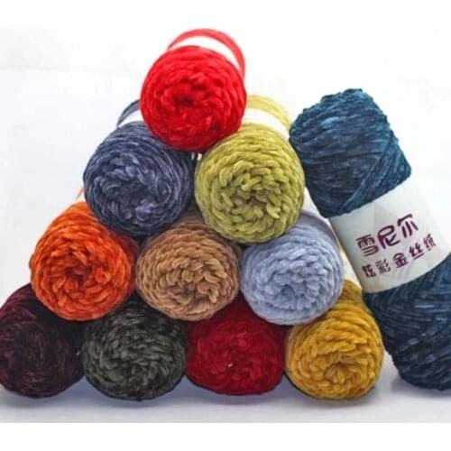 10 balls 100g Chenille Velvet Wholesale Warm Knitting Thread Colour Supersoft Crochet Sweater Hand Yarn Craft Wool