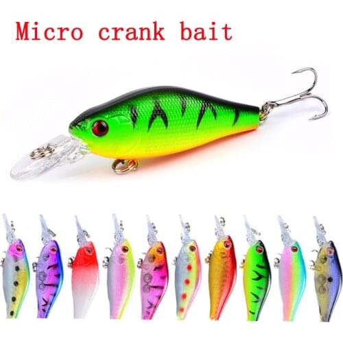 10PCS 7cm 8g Japan Hard Bait Laser Minnow Fishing Lure Pesca Hook Fish Wobbler Crankbait Fishing Tackle Artificial Lures