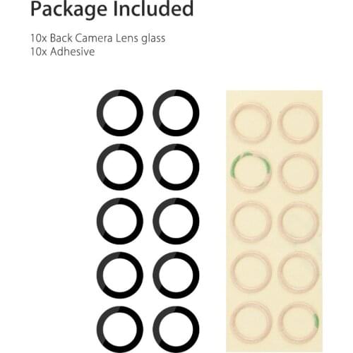 10PCS/LOT Real Rear Back Camera Glass With sticker For iPhone 6G 6 plus 6P 6+ 6s 6SP 7G 7 7+ 7P 8G 8+ 8 Plus X Camera glass