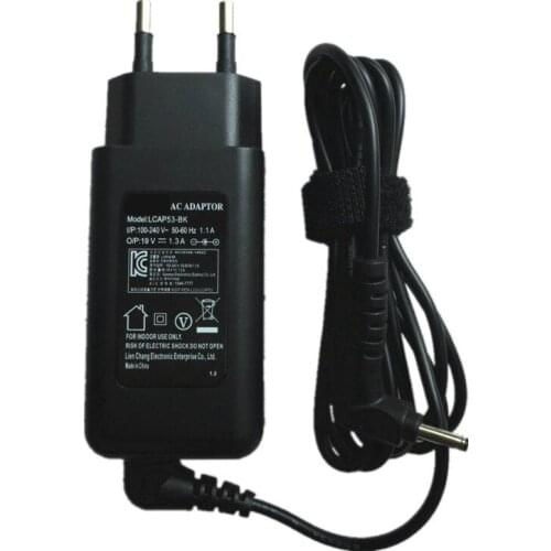 19V 1.3A EU AC DC Adapter for LG ADS-40MSG-19 LCAP53-WK BK 3.0*1.1mm Power Supply Charger