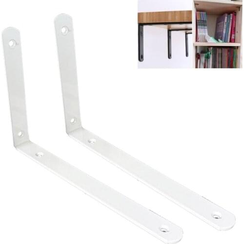 2 Pcs L Bracket Corner Braces Metal Heavy Duty Shelf Bracket Joint Angle Shelf Support Corner Braces for Furniture