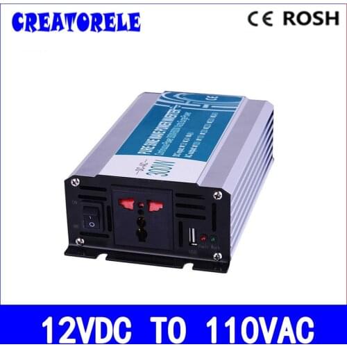 300W 12v dc to 110v ac pure sine Wave inverter voltage converter solar inverter electric powerr inversor P300-121