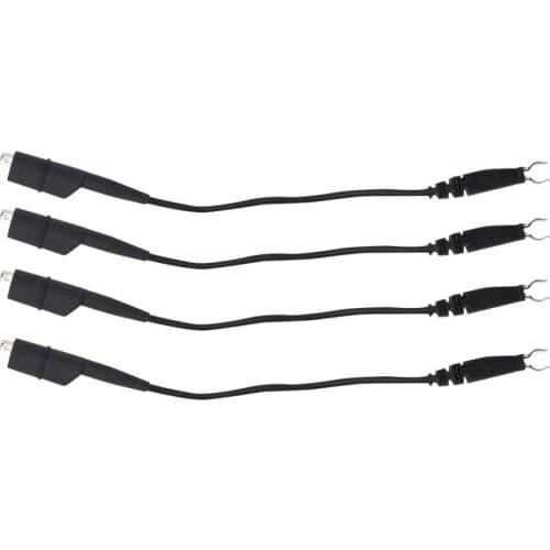 4Pcs Oscilloscope Probe Ground Lead Wire Cable with Clip Oscilloscope Accessory