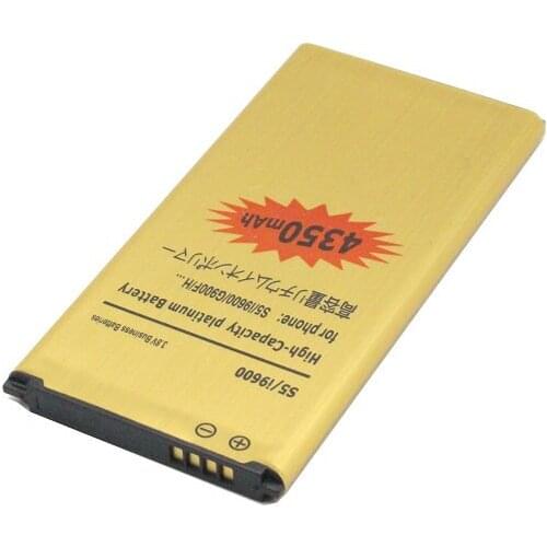 5pcs/lot 4350mAh EB-BG900BBE EB-BG900BBC Gold Replacement Battery For Samsung Galaxy S5 SV I9600 G900A G900P G900R4 G900T G900V