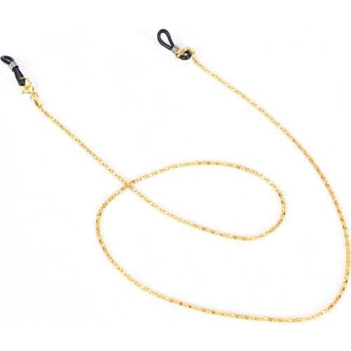 Womens 62cm Gold Metal Glass Chains Eyewears Sunglasses Cord Holder Neck Strap Rope Reading Glasses Chain Eyewear Accessories