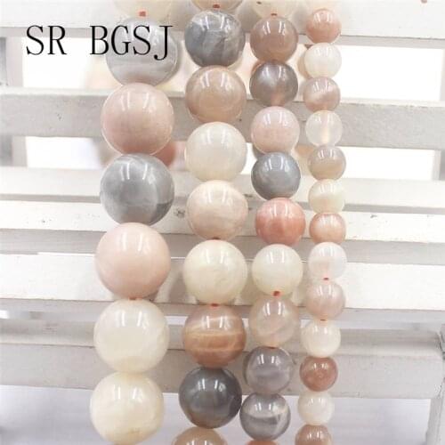 Free Shipping 6 8 10 12mm Wholesale Mixed Sun Stone Gems Natural Round Stone Jewelry Making Beads Strand 15"
