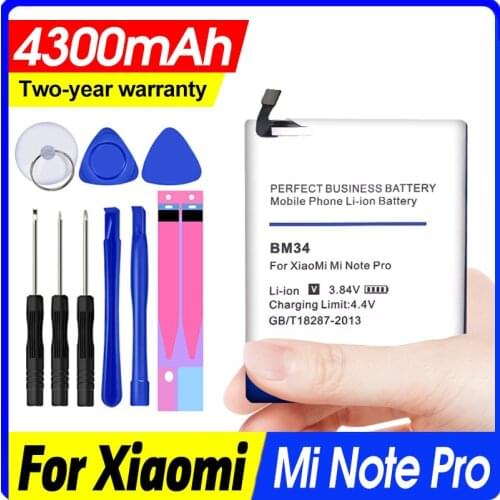 BM34 BM21 BM48 BM3A Battery For Xiaomi Mi Note pro High Capacity Replacement