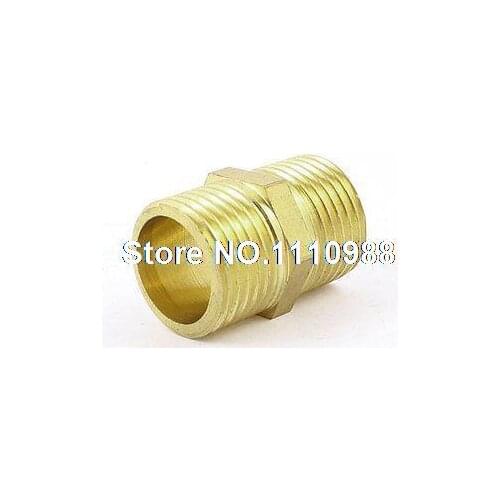 1/2" PT to 1/2" PT Male to Male Hex Nipple Pipe Coupling Quick Connector