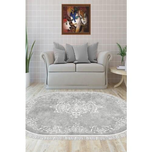 80 cm x 120 cm Decorative Washable Non-Slip Bottom Oval Living Room Rug