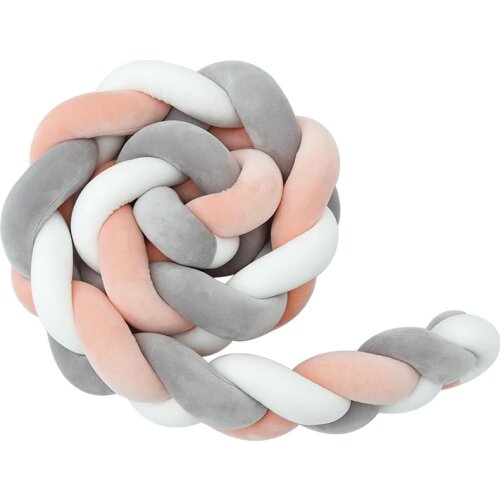 3M Length nordic baby room Knot Braid Pillow baby bedroom decor baby cot bumper kit de berço Room Decor