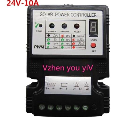 Photosynthetic silicon solar energy charge controller 24v10a, home road light, volt plate power generation, lithium battery pack