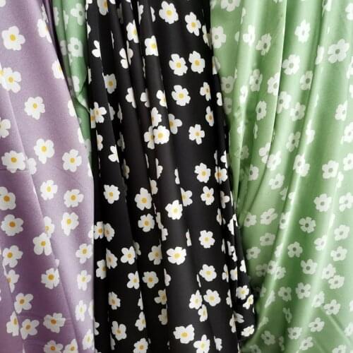 Glossy Daisy Dress Chiffon Material Tissue Fabric DIY Clothing Sewing Textile Summer Cloth