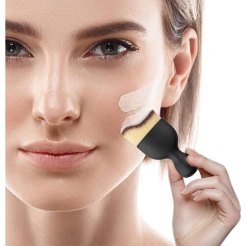 1/2pcs Makeup Brush Compact Curved Foundation Brush Foundation Angled Blush Brush For Contouring Buffing Blending