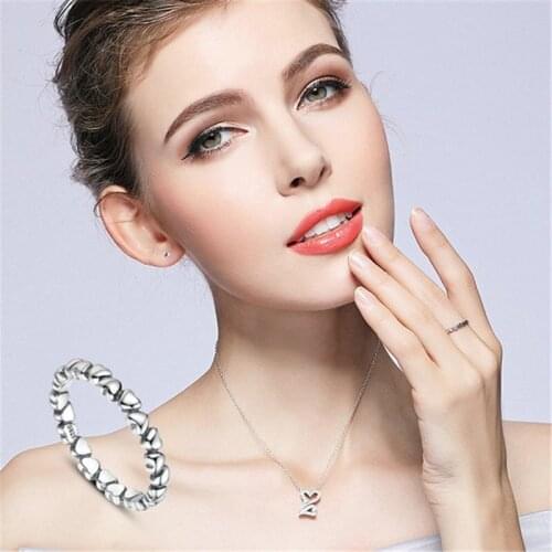 Rings Jewelry Gift All Love Heart Fashion Womens Lady Engagement Ring Alloy