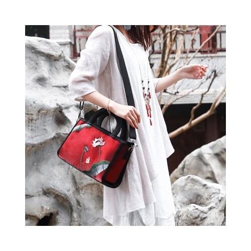 Nice bohemian floral embroidery small women shopping handbags!New national prints lady casual shoulder bag Multi-use canvas bags