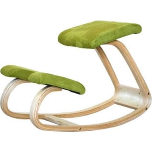 Home/Office Kneeling Chair Rocking Balancing Wood Comfortable Kneel Stool for Improving Posture Relieve Knee Pressure