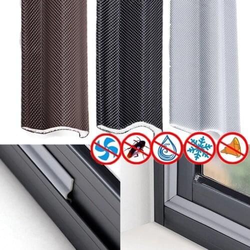 2M Door Window Sealing Strips Wearable PU Foam Self Adhesive Tape Waterproof Dustproof Sealing Tape Sound Insulation Home Tools