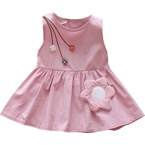 Summer Baby Princess Vest Dresses For Baby Girls Clothes Toddler Girl Newborn Casual Cute Dress Kids Beaded Flower Beach Dress