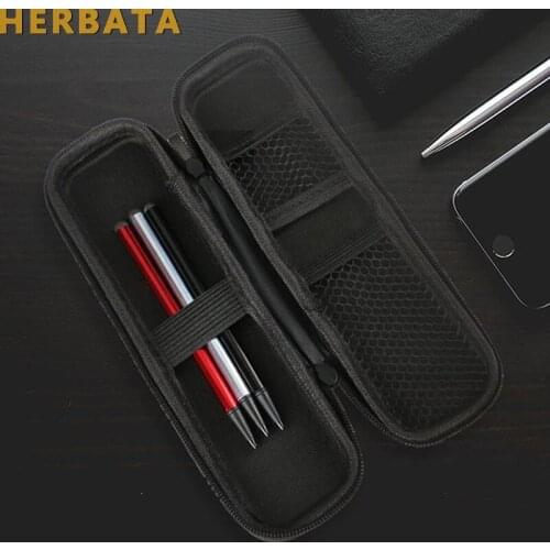 Multifunctional pencil case stationery data bags & headset storage black High-end business office supplies desk organizer box