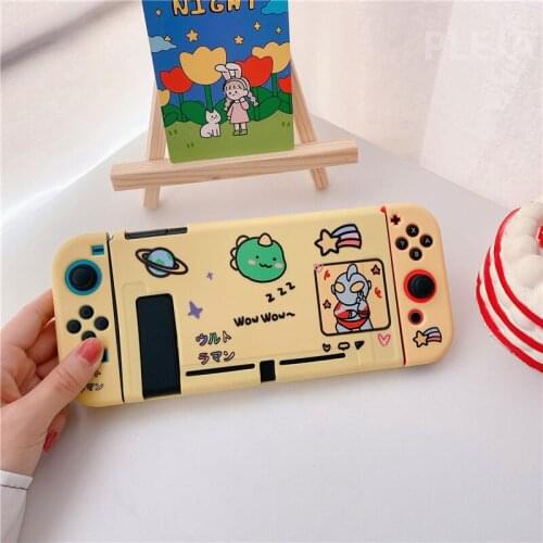 Cute Cartoon Monster Soft Protective Case For Nintendo Switch Silicone Cover For Joystick Controller Game System Accessories