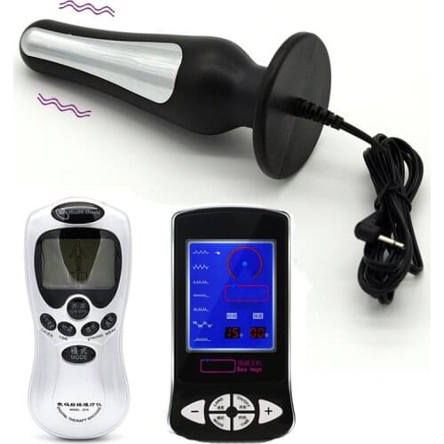 Electric Shock Pulse Kit Anal Plug Vibrator Masturbator for Women Men Butt Vibrator Medical Themed Electro Shock Adults Sex Toys