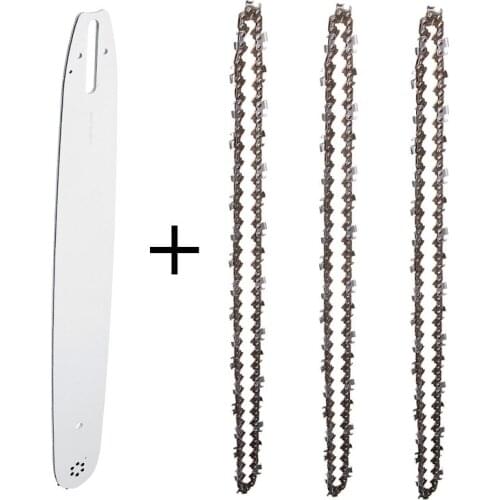4 set 20 inch 325 chain saw guide plate + 3X chain saw chain suitable for Baumr-Ag SX62 SX66 62CC 66CC .325 058 76DL